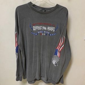Men’s Large Long Sleeve Patriotic Biker’s Sweatshirt